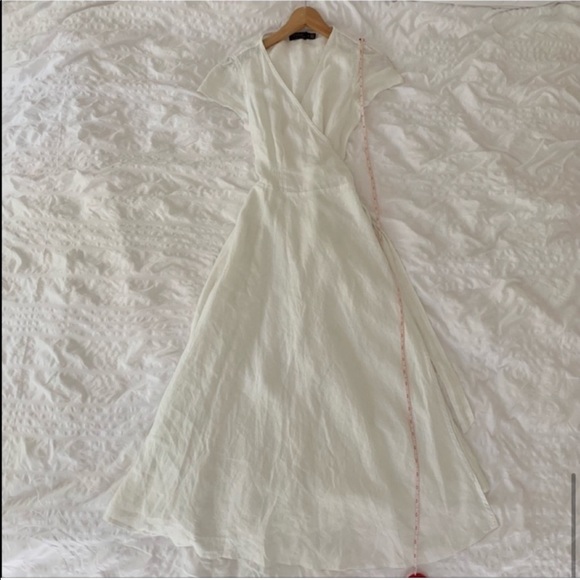 New Ralph Lauren Maxi Linen White Long Dress - Picture 13 of 13